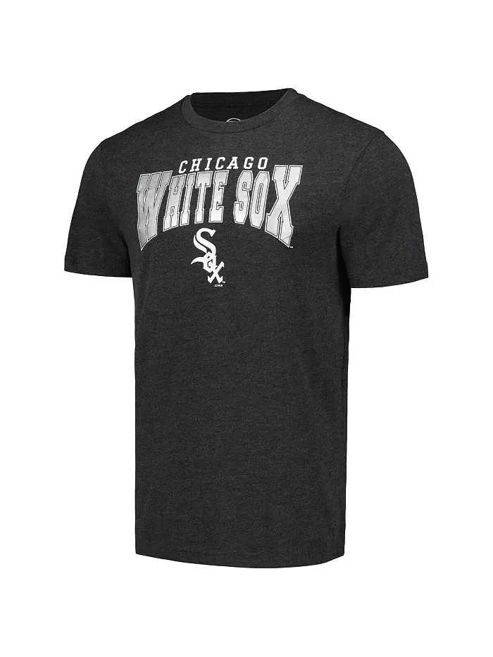 Мужской комплект для сна Chicago White Sox Meter: футболка и брюки цвета антрацит и черный Concepts — изображение 2 из 4