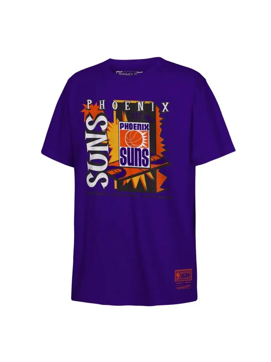 Mitchell & Ness Детская футболка с фиолетовым постером Phoenix Suns в стиле ретро 90-х для