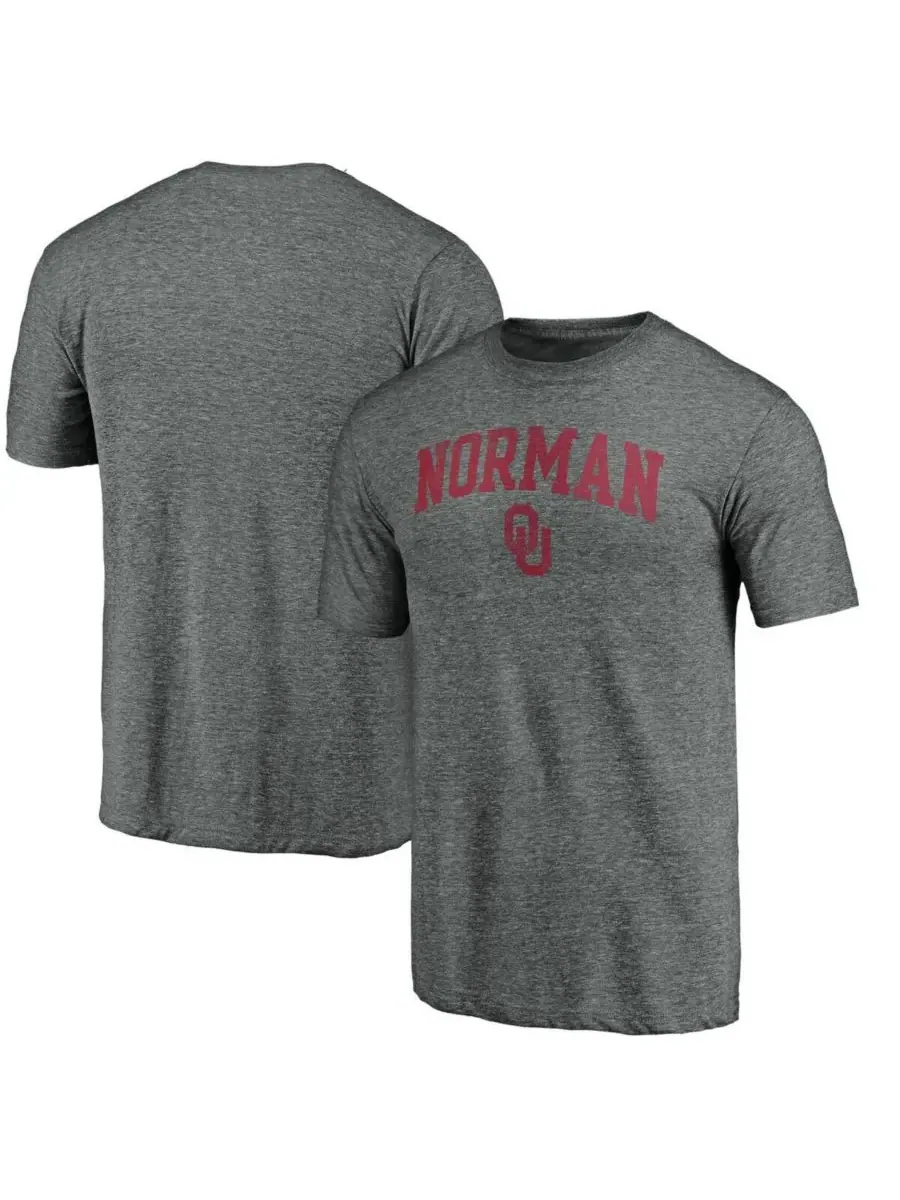 Fanatics Mto Label Мужская футболка Oklahoma Sooners Arched City Tri-Blend серого цвета