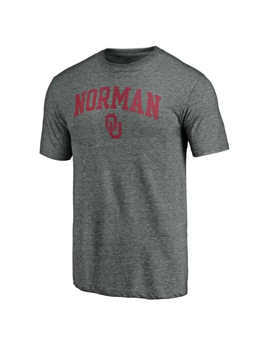 Fanatics Mto Label Мужская футболка Oklahoma Sooners Arched City Tri-Blend серого цвета — изображение 3 из 3, серый