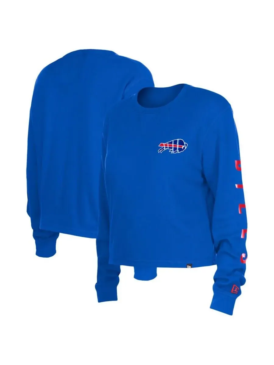 Женская термофутболка с длинными рукавами Royal Buffalo Bills New Era
