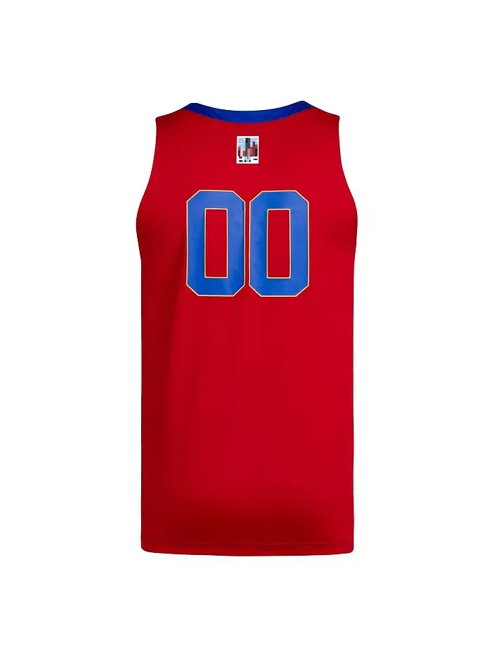 Мужская баскетбольная майка 00 Royal/Red Kansas Jayhawks Black History Month adidas — изображение 3 из 5