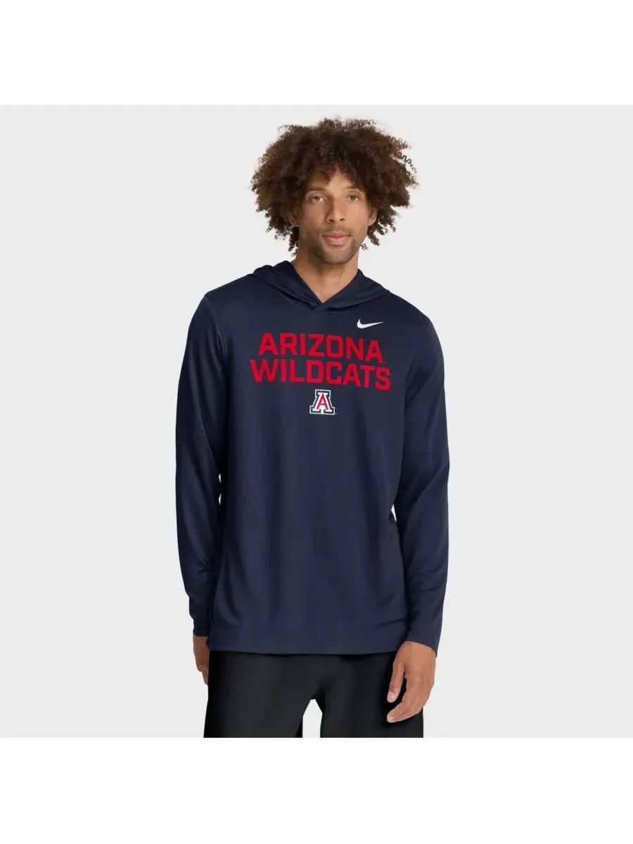 Nike Мужская темно-синяя толстовка с длинным рукавом Arizona Wildcats 2025 Sideline Performance
