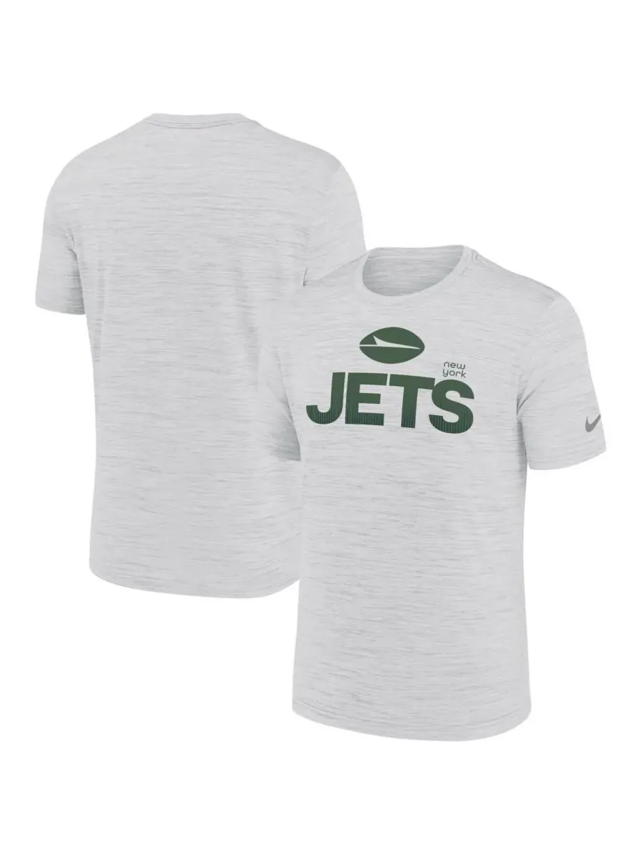 Мужская футболка Ash New York Jets Blitz Velocity Modern Performance Nike