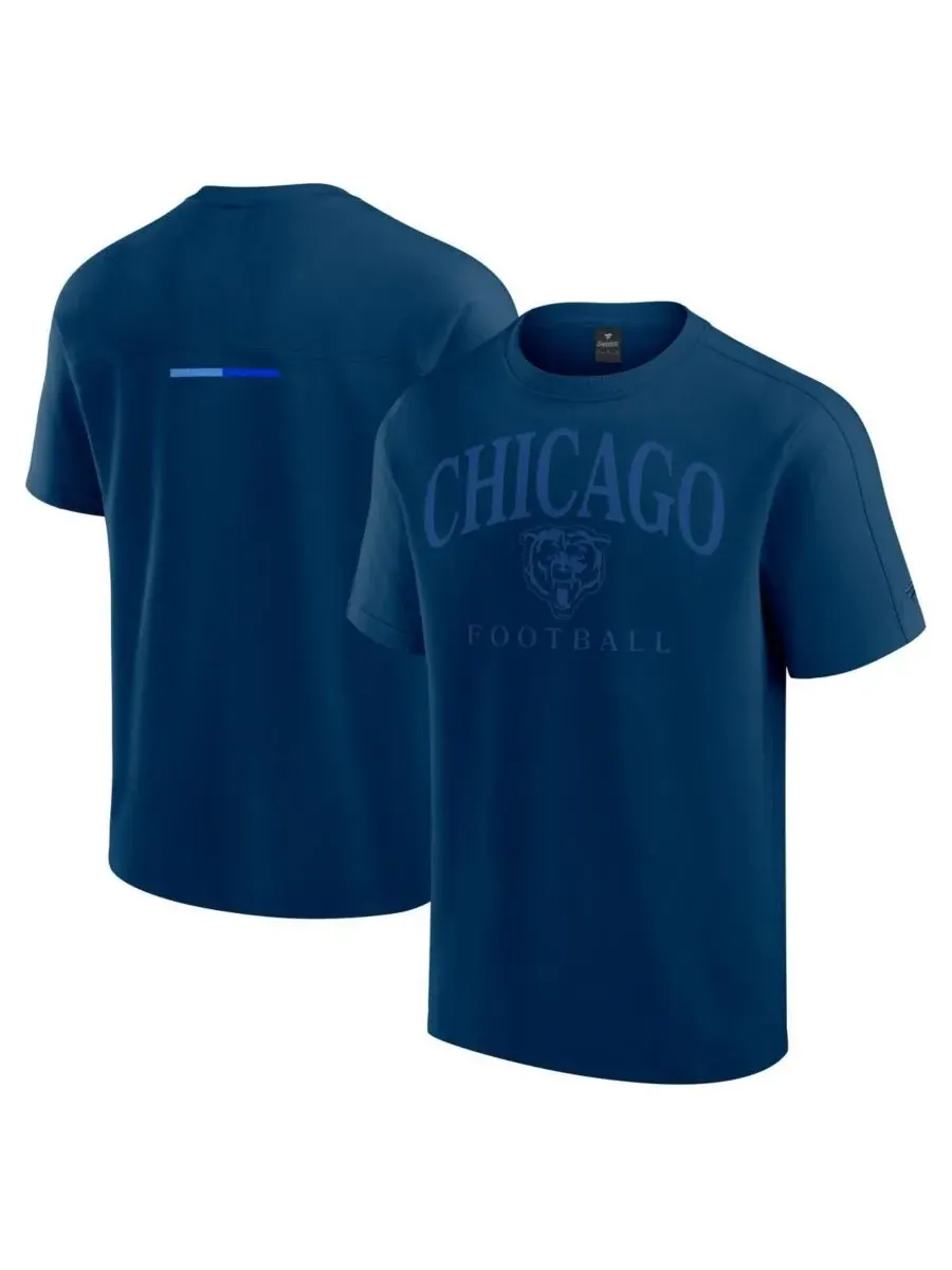 Fanatics Мужская и женская темно-синяя футболка Chicago Bears Elements Flex Tri-Blend