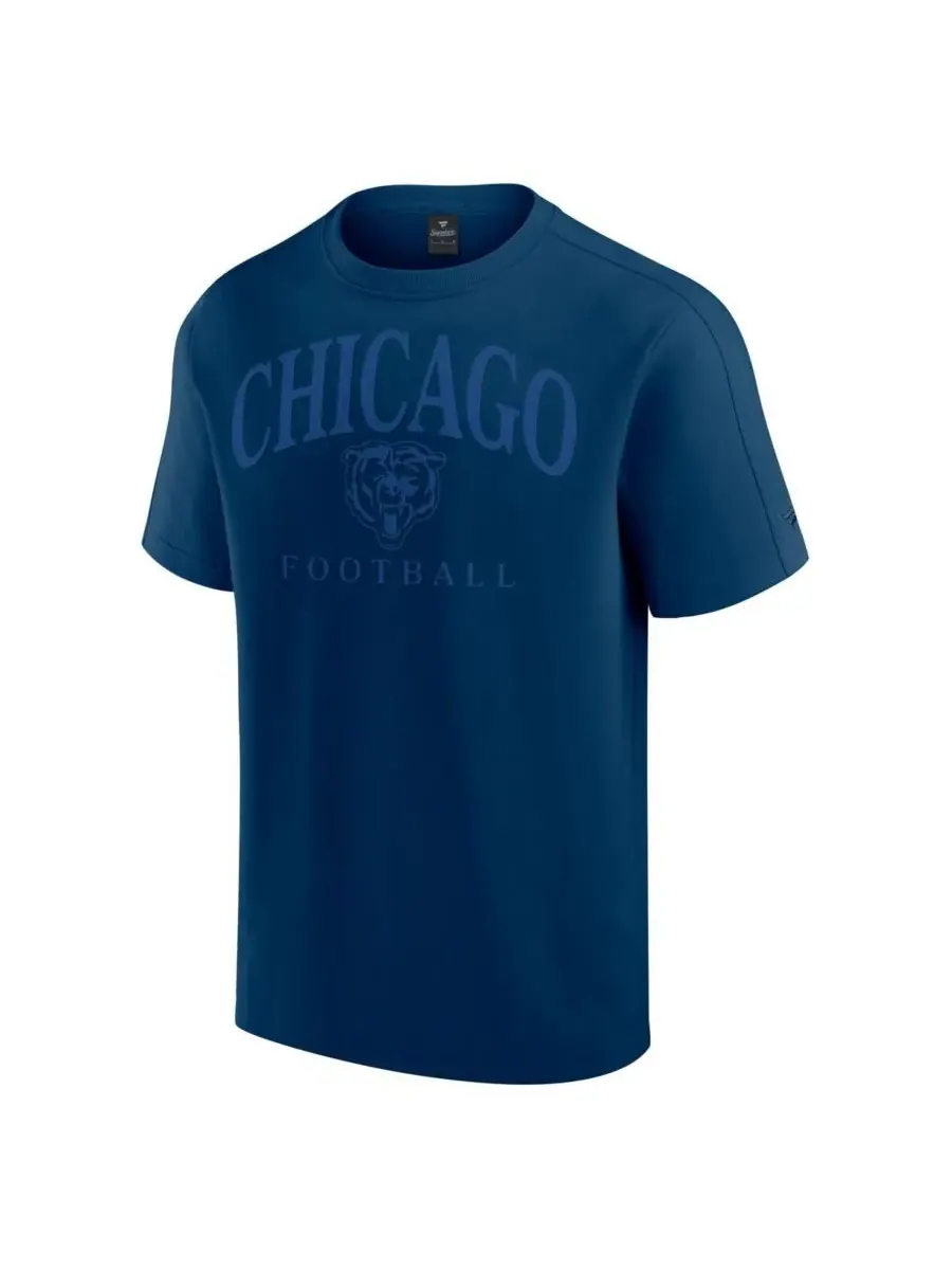 Fanatics Мужская и женская темно-синяя футболка Chicago Bears Elements Flex Tri-Blend — изображение 2 из 3, темно-синий