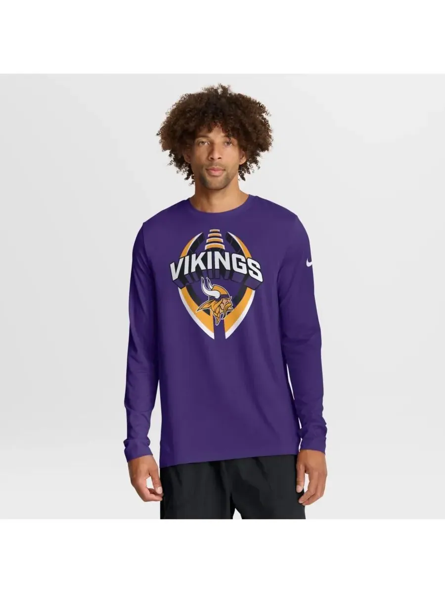 Nike Мужская фиолетовая футболка с длинным рукавом Minnesota Vikings Primetime Legend Icon