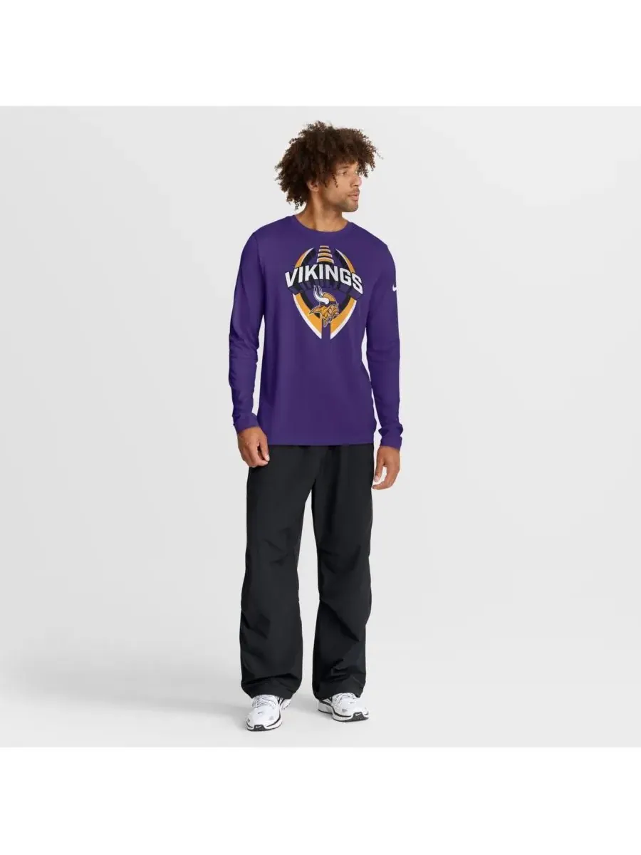 Nike Мужская фиолетовая футболка с длинным рукавом Minnesota Vikings Primetime Legend Icon — изображение 3 из 5, фиолетовый