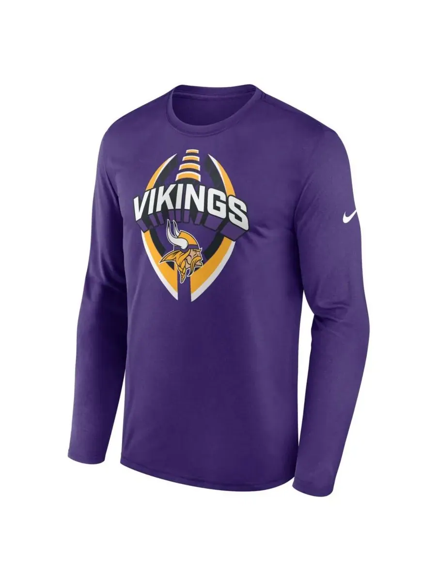 Nike Мужская фиолетовая футболка с длинным рукавом Minnesota Vikings Primetime Legend Icon — изображение 4 из 5, фиолетовый