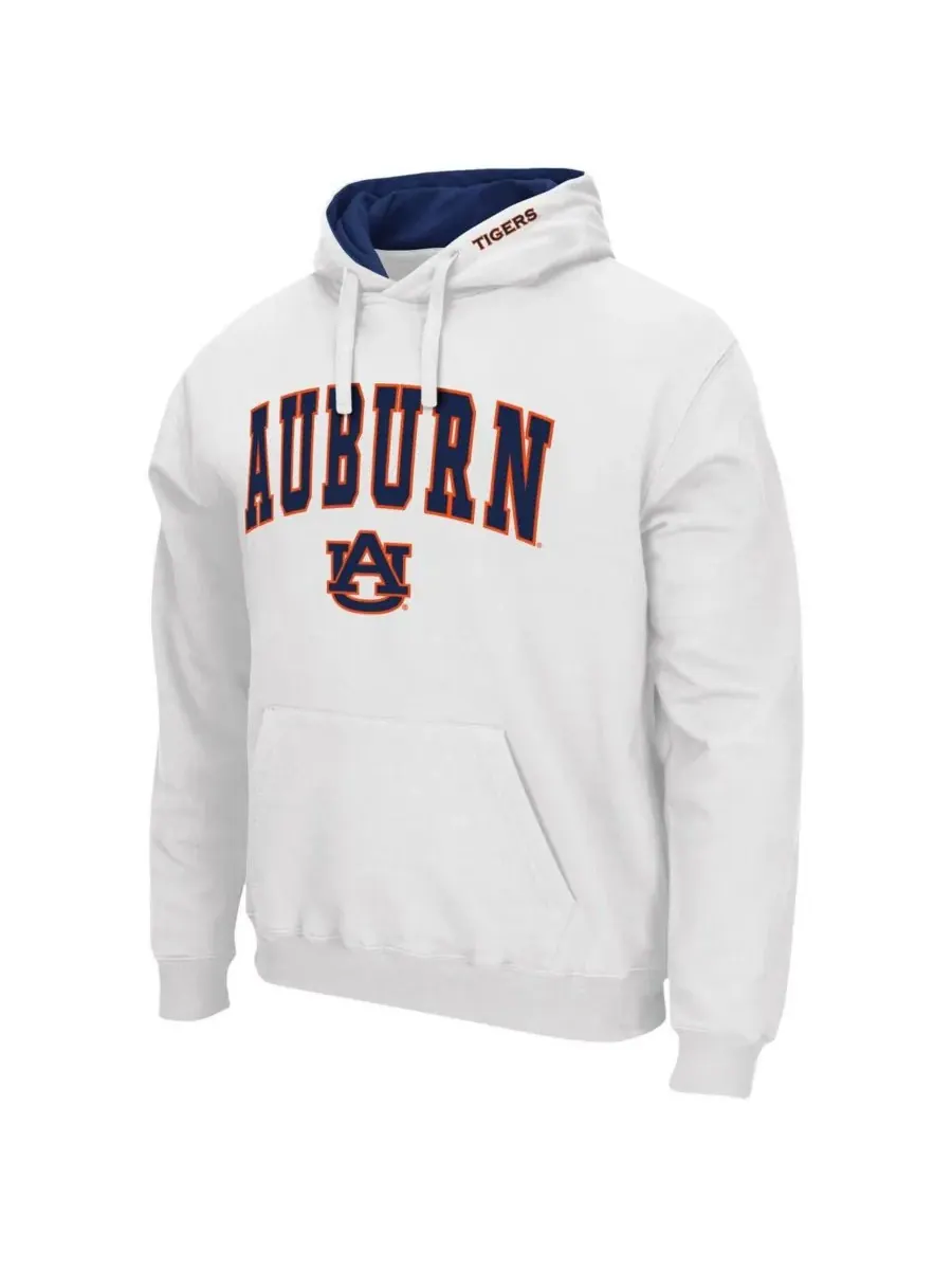 Мужская толстовка с капюшоном Auburn Tigers Arch Logo 3.0 Colosseum — изображение 2 из 5, белый