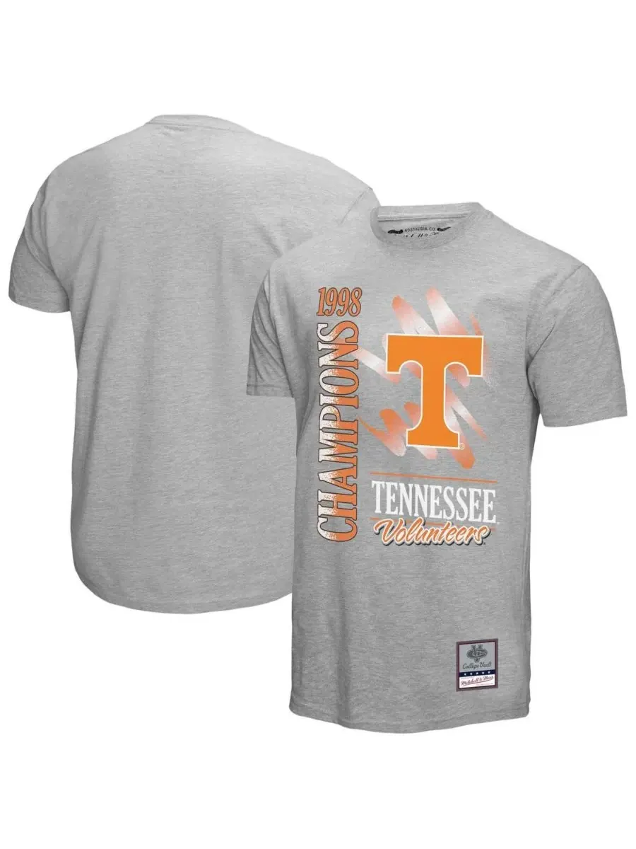 Mitchell & Ness Мужская серая футболка Tennessee Volunteers Retro Brush Mineral Wash