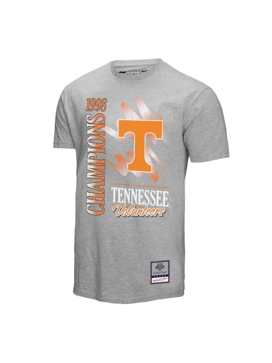 Mitchell & Ness Мужская серая футболка Tennessee Volunteers Retro Brush Mineral Wash — изображение 2 из 3, серый