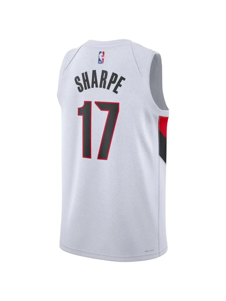 Nike Мужская и женская белая майка игрока команды Portland Trail Blazers Шейдона Шарпа (Swingman — изображение 3 из 3, белый