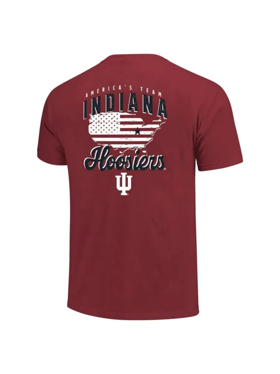 Футболка с принтом America's Team Indiana Hoosiers Image One — изображение 2 из 3, красный