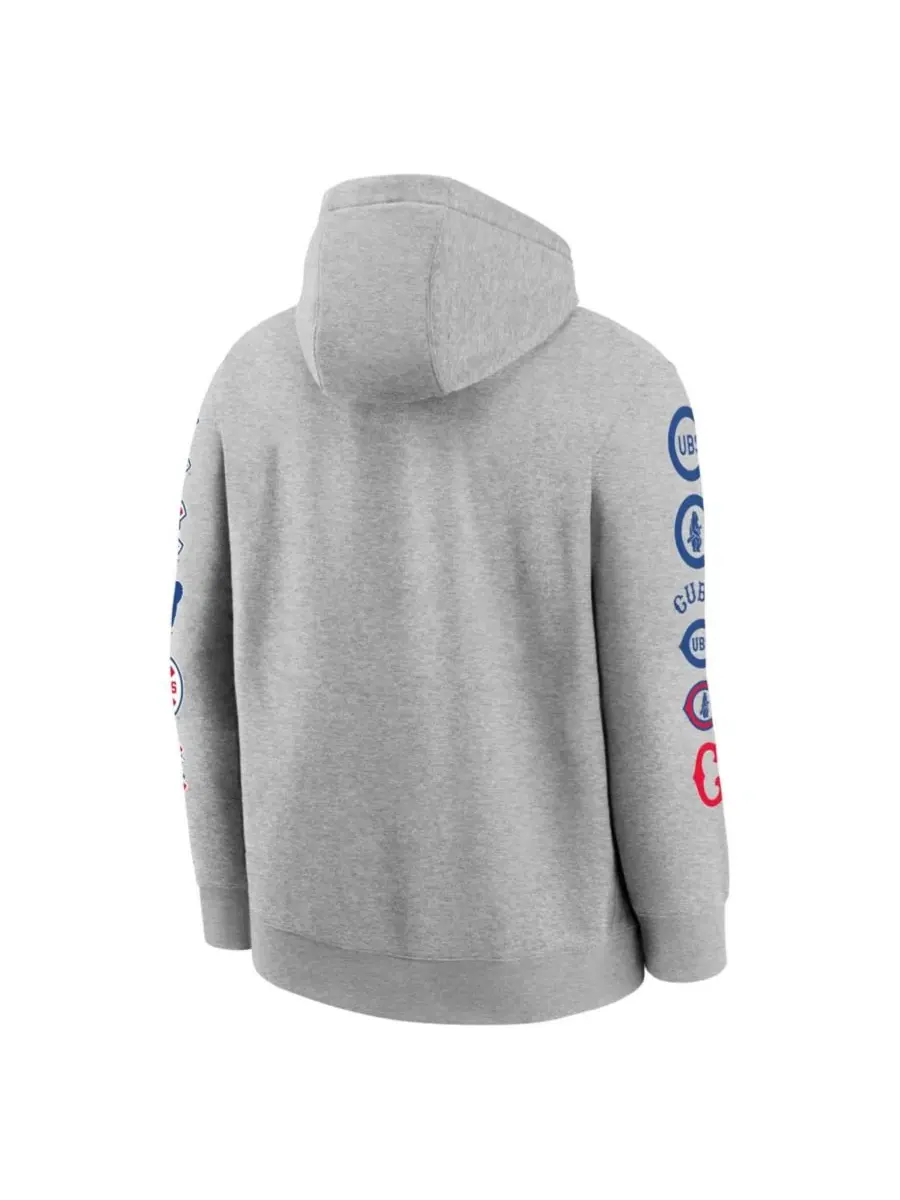 Худи с принтом Chicago Cubs 150th Anniversary Club Nike — изображение 3 из 3, серый