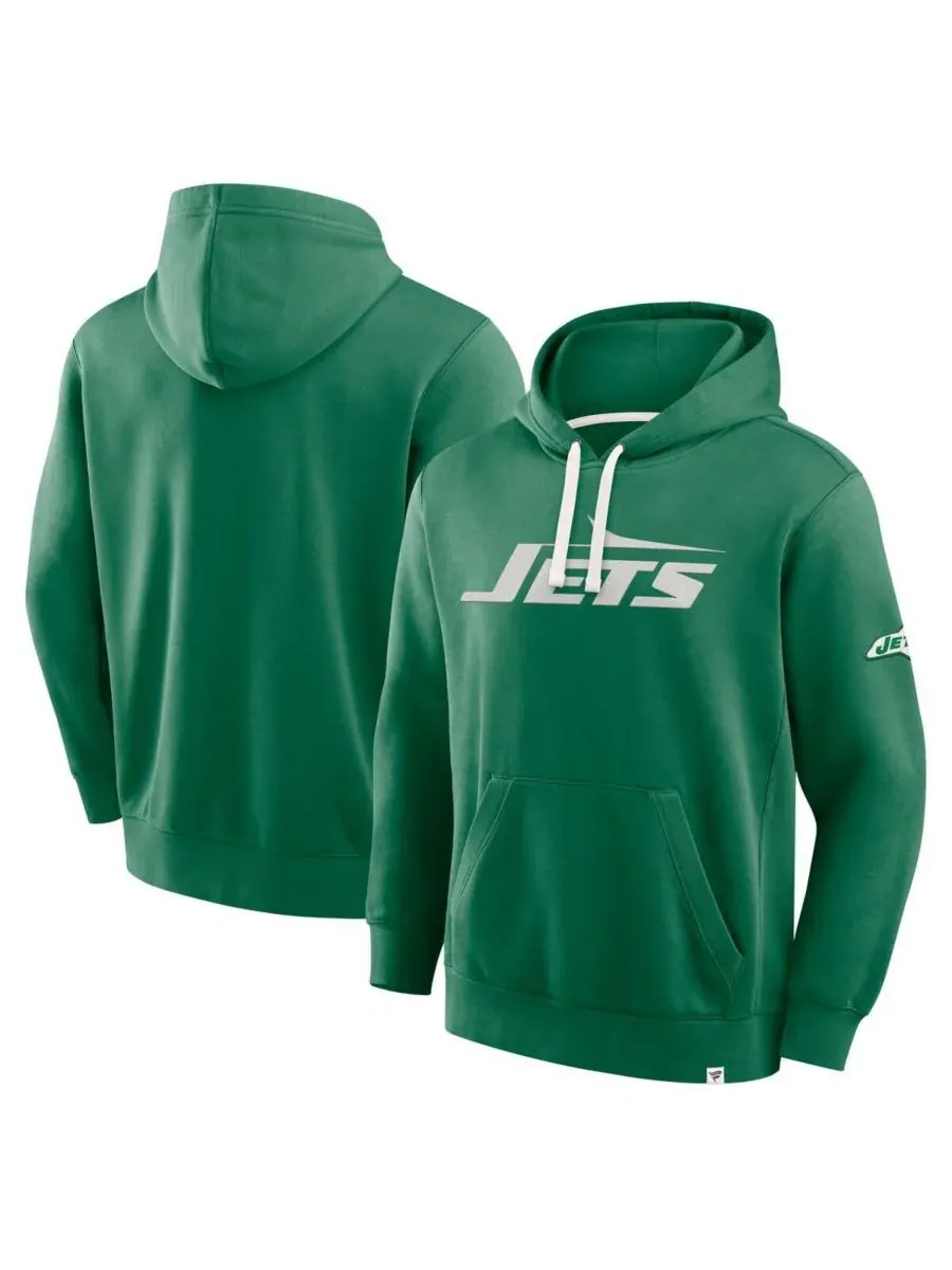 Fanatics Мужская толстовка с капюшоном New York Jets New Horizons Heritage ярко-зеленого цвета
