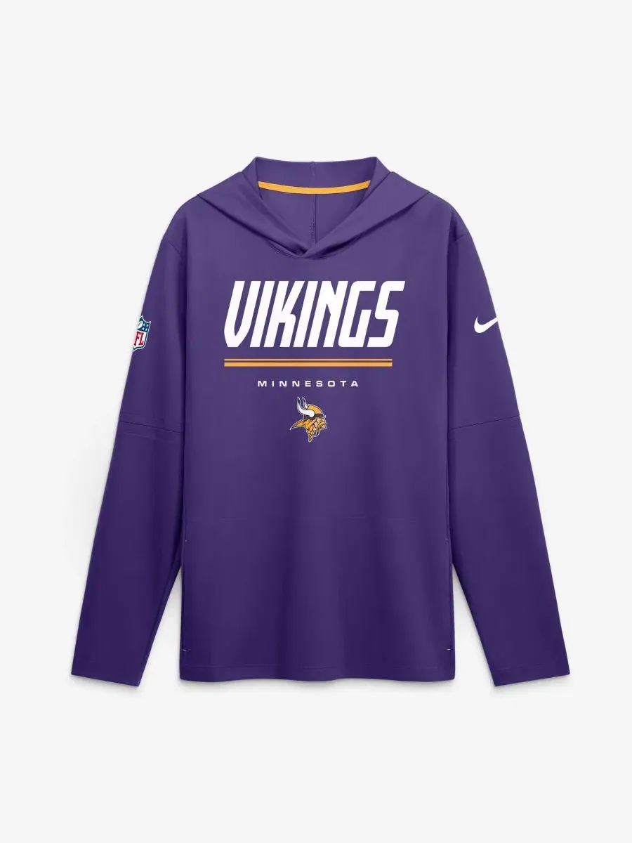 Мужская худи с капюшоном и длинным рукавом, с съемными рукавами, Minnesota Vikings Nike