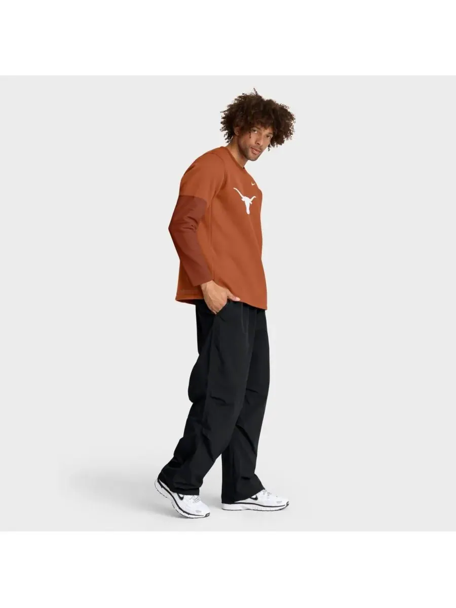 Nike Мужская футболка с длинным рукавом Texas Orange Texas Longhorns 2025 Sideline Coach Performance — изображение 3 из 5