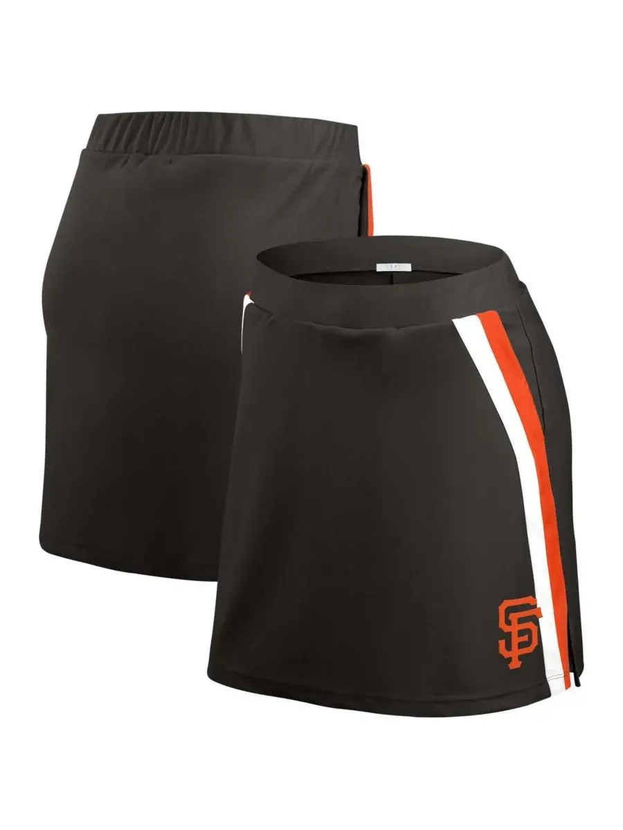 WEAR by Erin Andrews Женская черная юбка в полоску с символикой команды San Francisco Giants