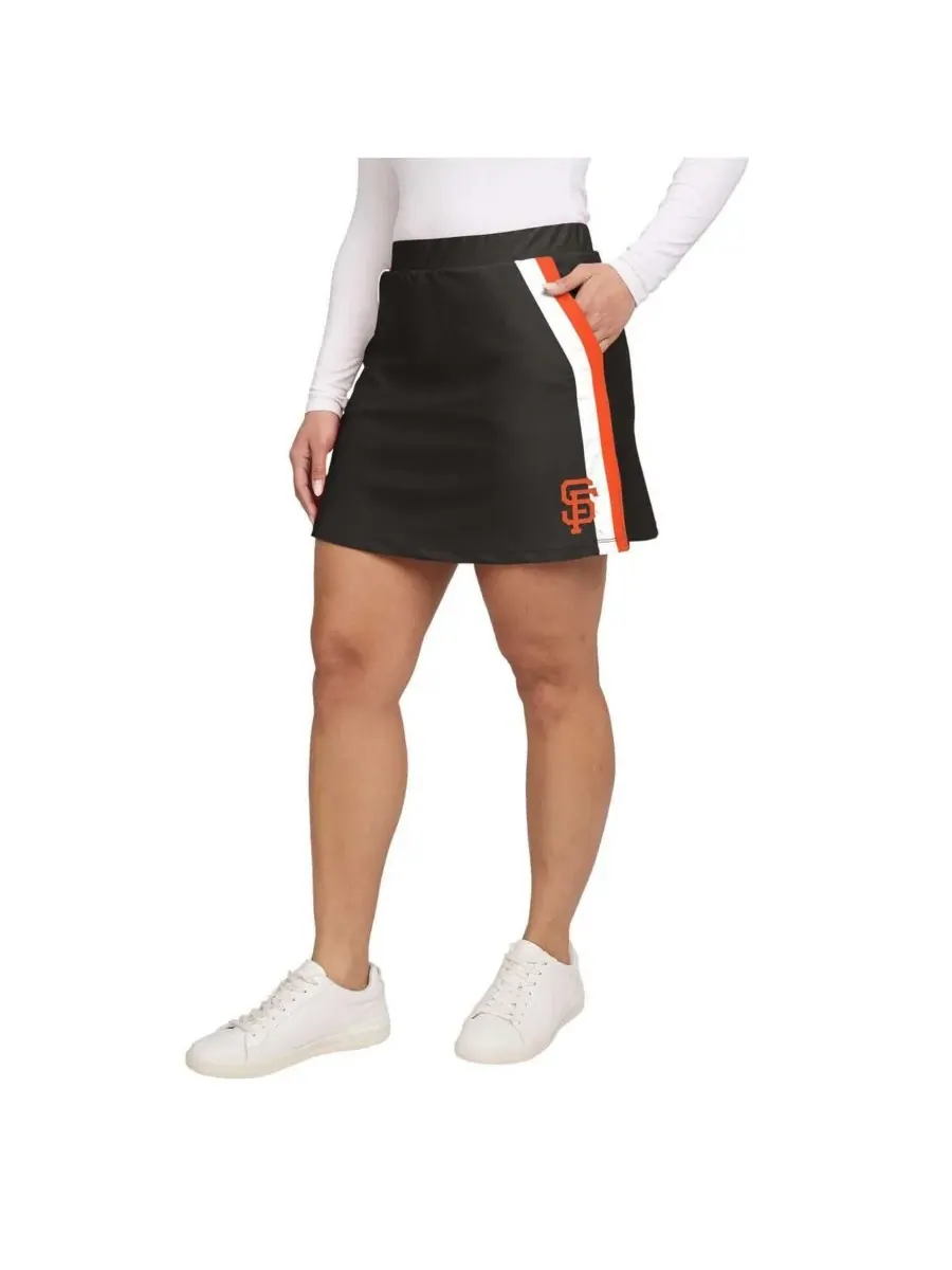 WEAR by Erin Andrews Женская черная юбка в полоску с символикой команды San Francisco Giants — изображение 3 из 5, черный