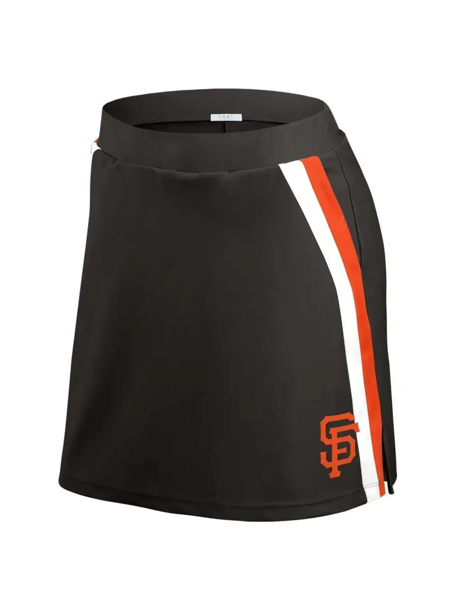 WEAR by Erin Andrews Женская черная юбка в полоску с символикой команды San Francisco Giants — изображение 5 из 5, черный