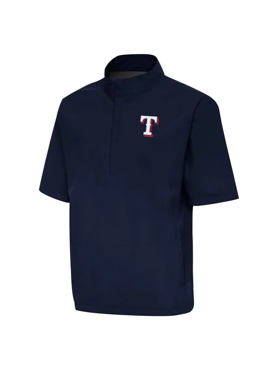 Antigua Мужская темно-синяя ветровка Texas Rangers с застежкой-молнией до четверти