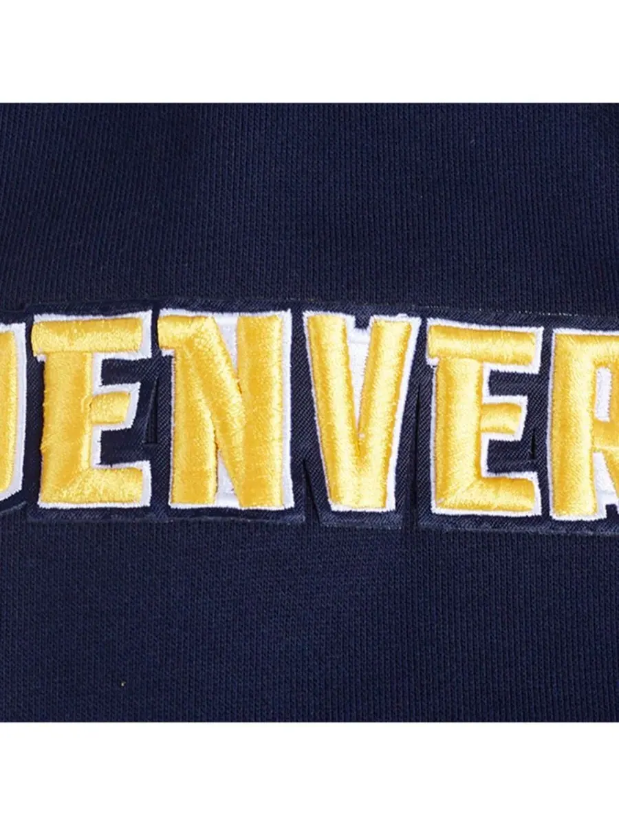 Pro Standard Мужская темно-синяя толстовка с капюшоном Denver Nuggets Area Code — изображение 3 из 5, темно-синий