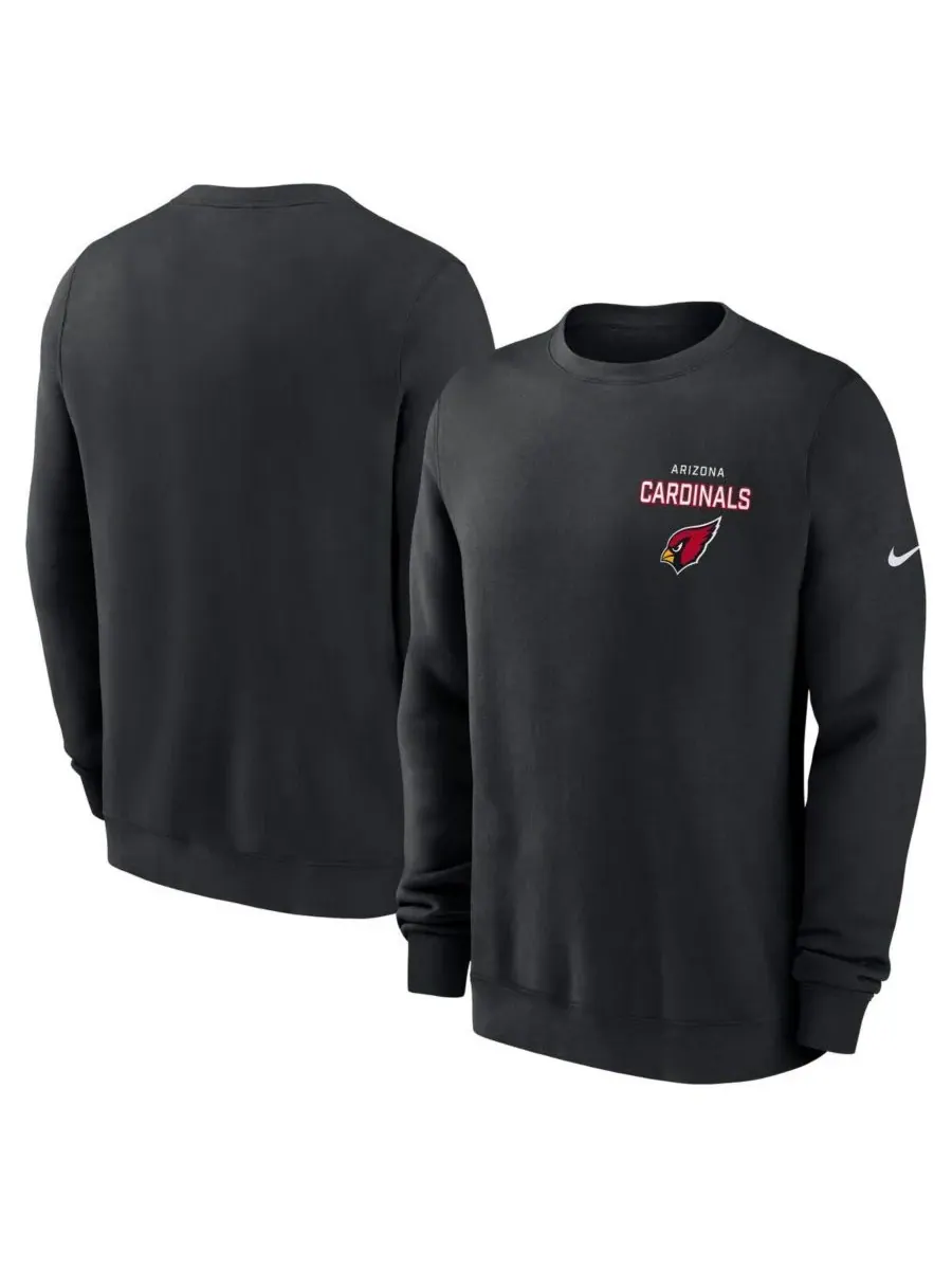 Nike Мужская черная флисовая толстовка с символикой Arizona Cardinals Primetime Club