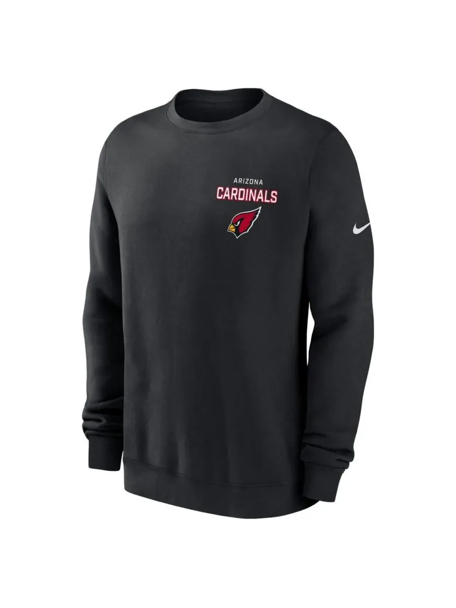Nike Мужская черная флисовая толстовка с символикой Arizona Cardinals Primetime Club — изображение 2 из 3, черный