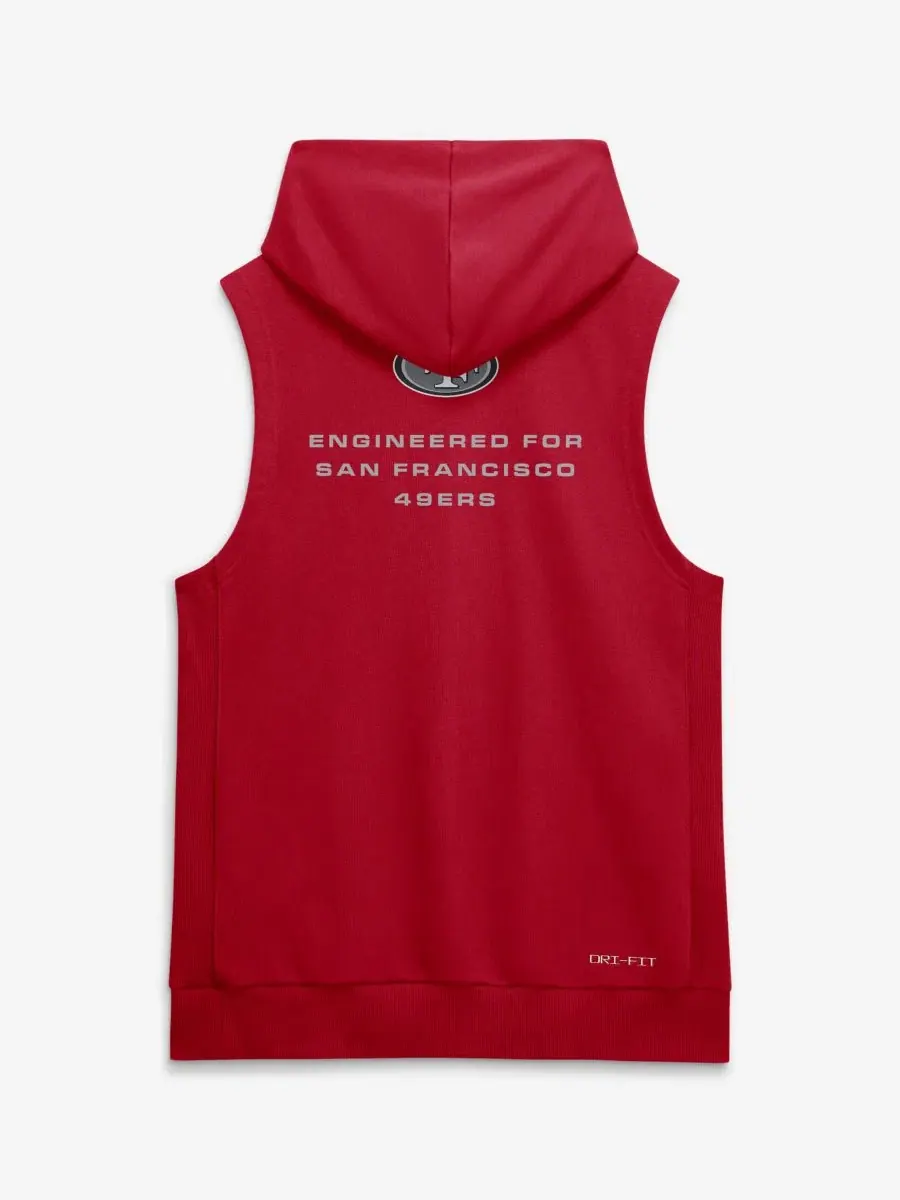Безрукавный худи с капюшоном San Francisco 49ers Sideline Standard Issue Dri-FIT Nike — изображение 5 из 5, алый