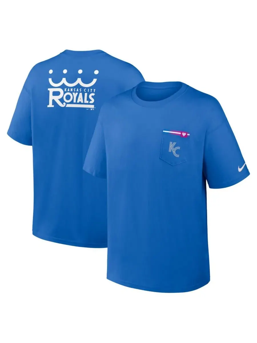 Футболка с карманом на груди, свободного кроя, Max90, Kansas City Royals Nike