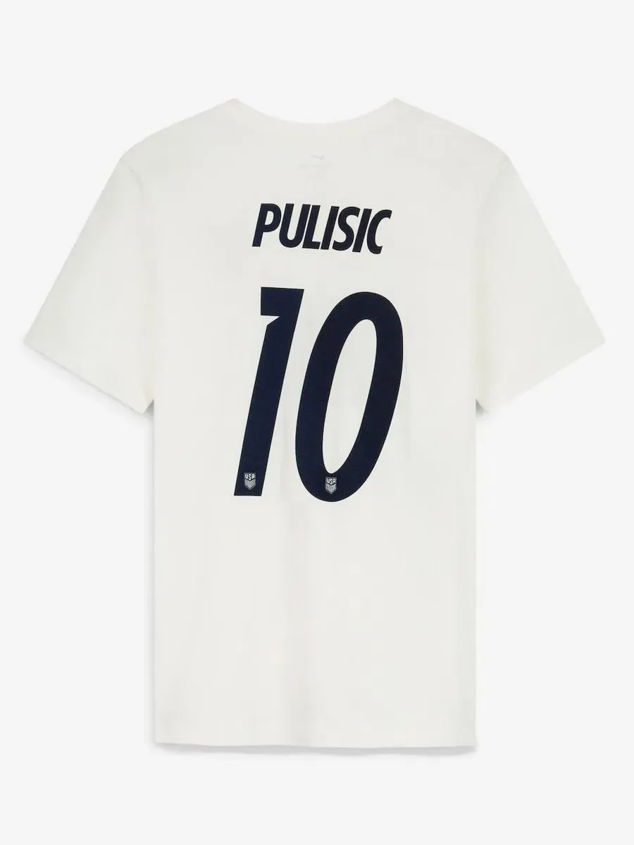Футболка с длинным рукавом Christian Pulisic Cream USMNT Home Name & Number Nike — изображение 4 из 5, бежевый