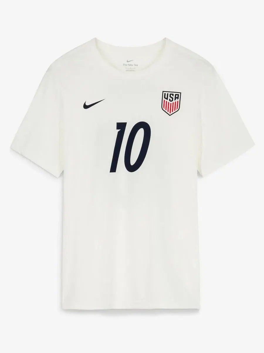 Футболка с длинным рукавом Christian Pulisic Cream USMNT Home Name & Number Nike — изображение 5 из 5, бежевый