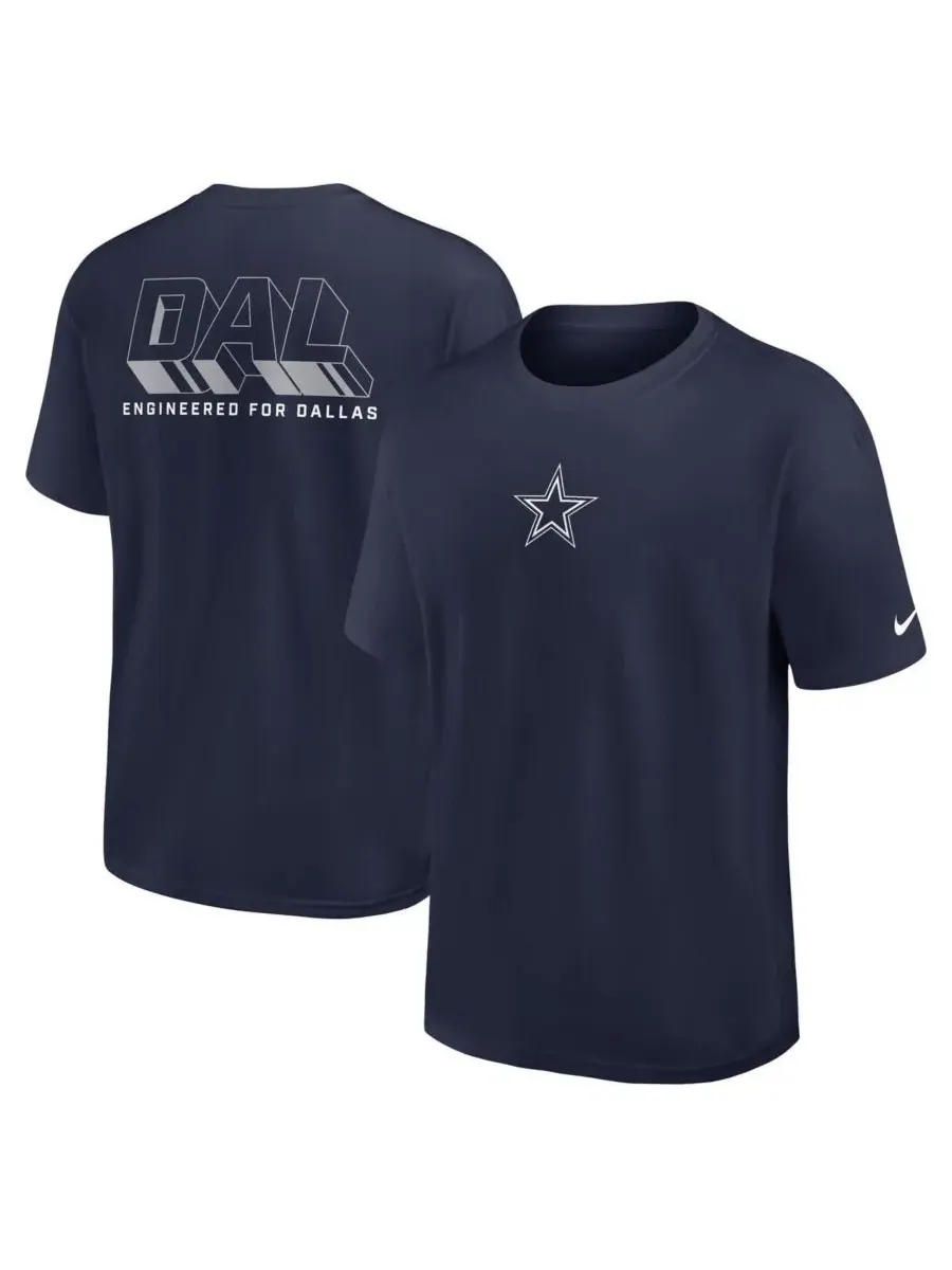 Nike Мужская темно-синяя футболка Dallas Cowboys Dominate the Game Essential Max90