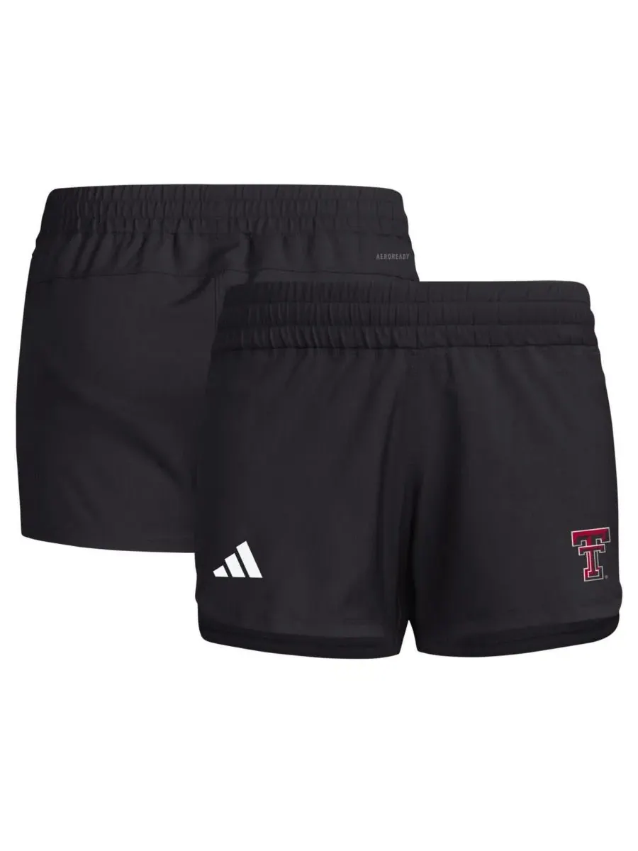 Adidas Женские черные тканые шорты AEROREADY с символикой команды Texas Tech Red Raiders