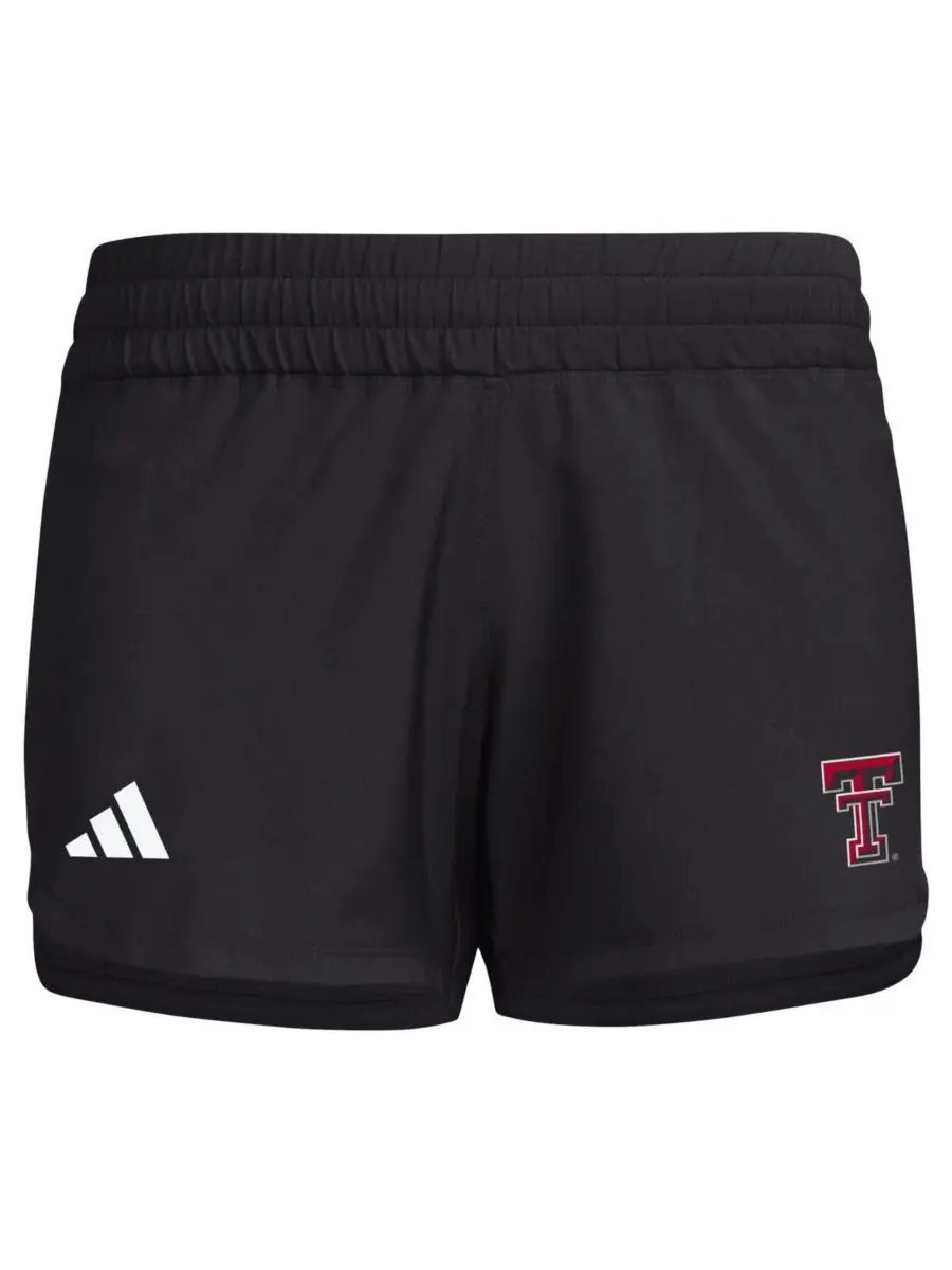 Adidas Женские черные тканые шорты AEROREADY с символикой команды Texas Tech Red Raiders — изображение 3 из 3, черный