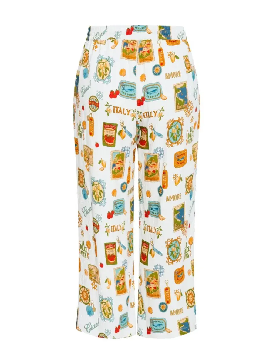 Брюки с принтом Amore Print Wide Leg CITY CHIC, Creme La Dolce — изображение 5 из 5