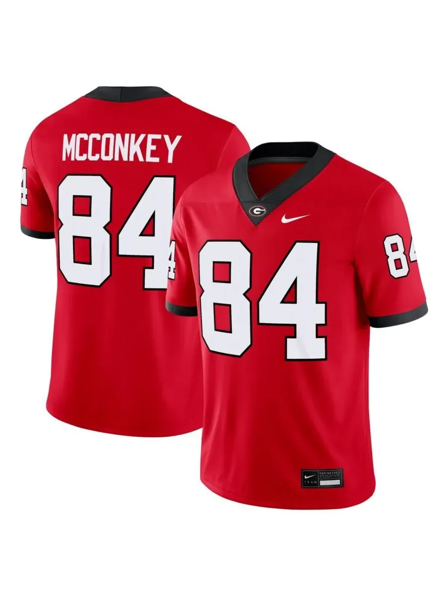 Nike Мужская красная игровая футболка Ladd McConkey Georgia Bulldogs