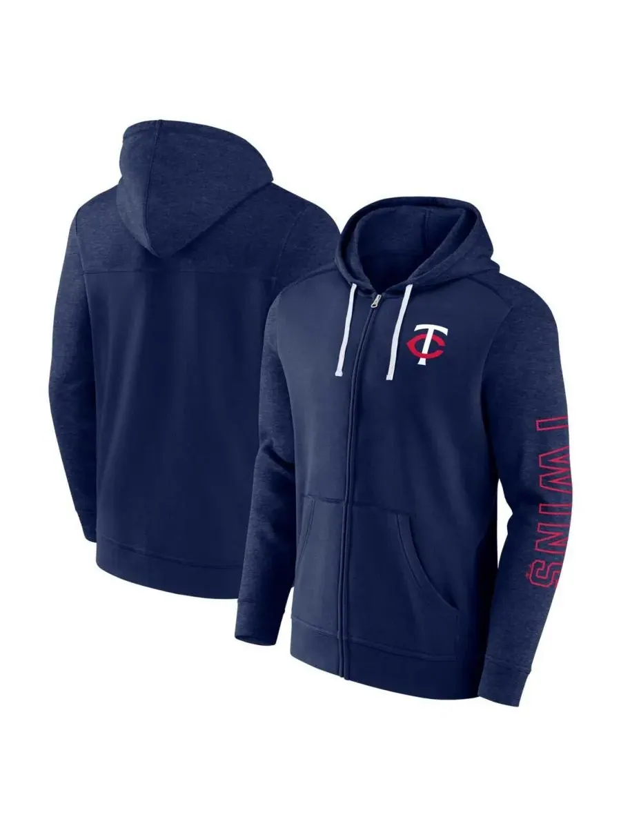 Fanatics Мужская темно-синяя толстовка на молнии с изображением игроков нападения команды Minnesota
