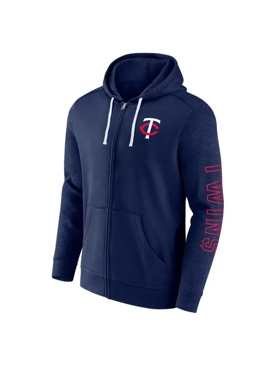 Fanatics Мужская темно-синяя толстовка на молнии с изображением игроков нападения команды Minnesota — изображение 3 из 3