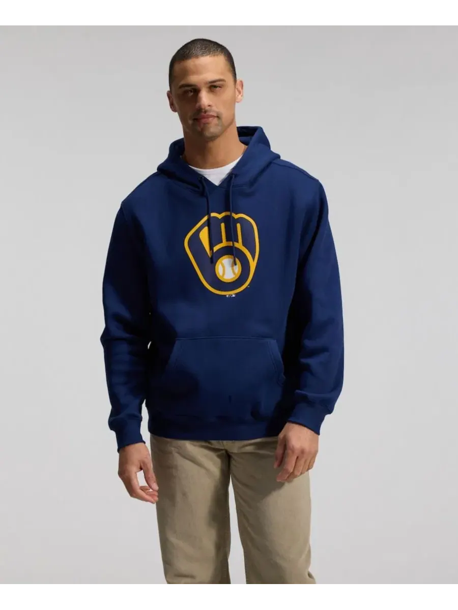 Мужская толстовка темно-синего цвета с основным логотипом Milwaukee Brewers Fanatics — изображение 8 из 8, темно-синий