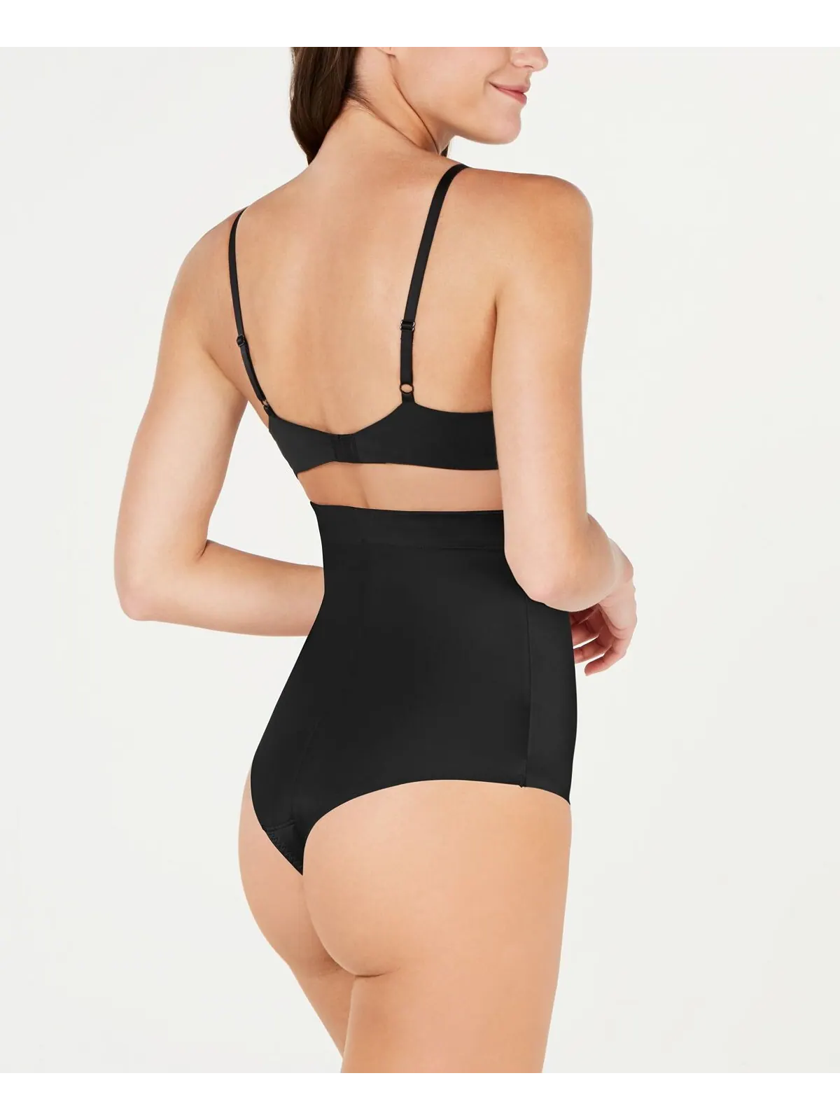 Подойдите к своим модным стрингам с высокой талией SPANX — изображение 2 из 2, черный