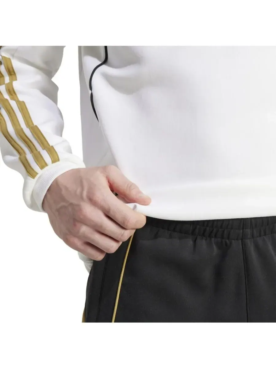 Adidas Мужская белая толстовка с капюшоном LAFC 2025 Travel Pullover Hoodie — изображение 4 из 5, белый