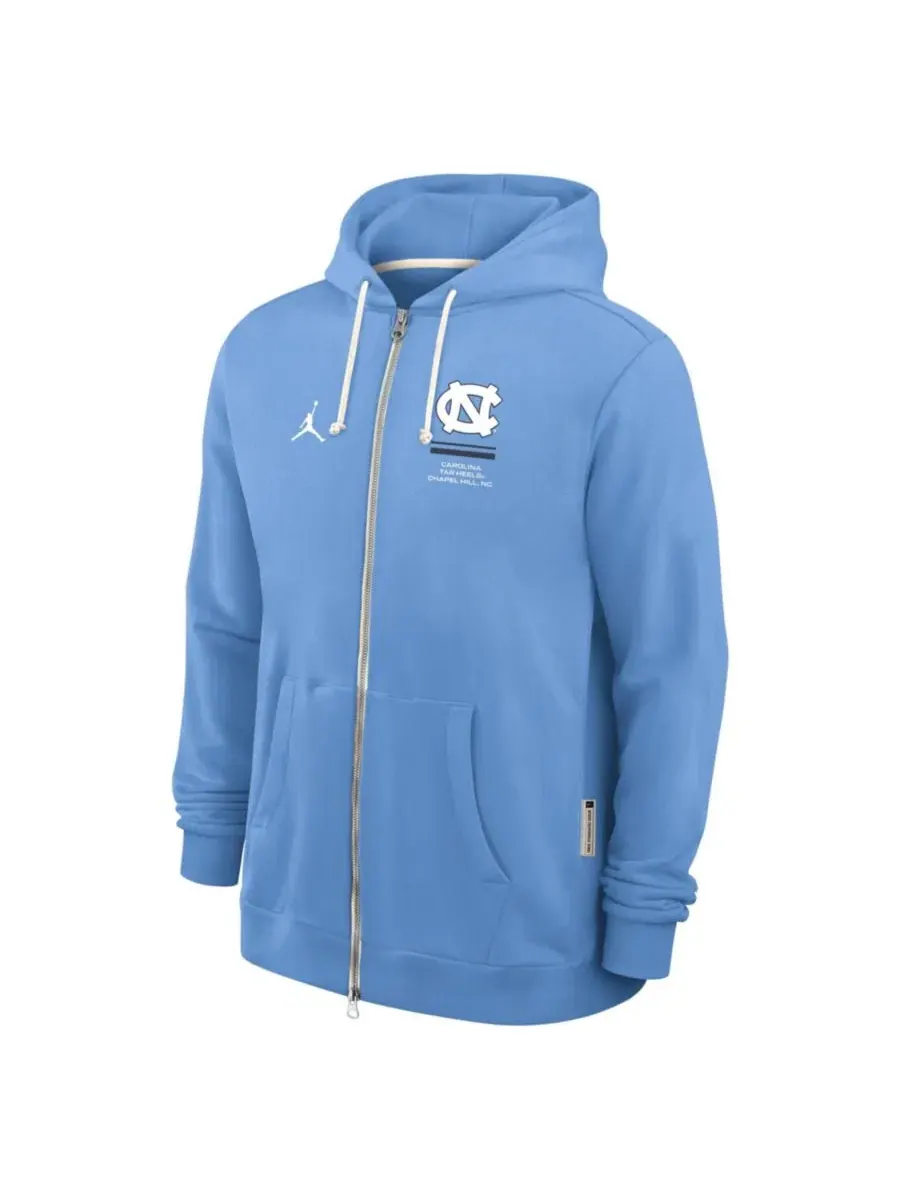 Мужская футерная худи с капюшоном North Carolina Tar Heels 2026 Sideline Standard Issue Dri-FIT — изображение 2 из 3, синий