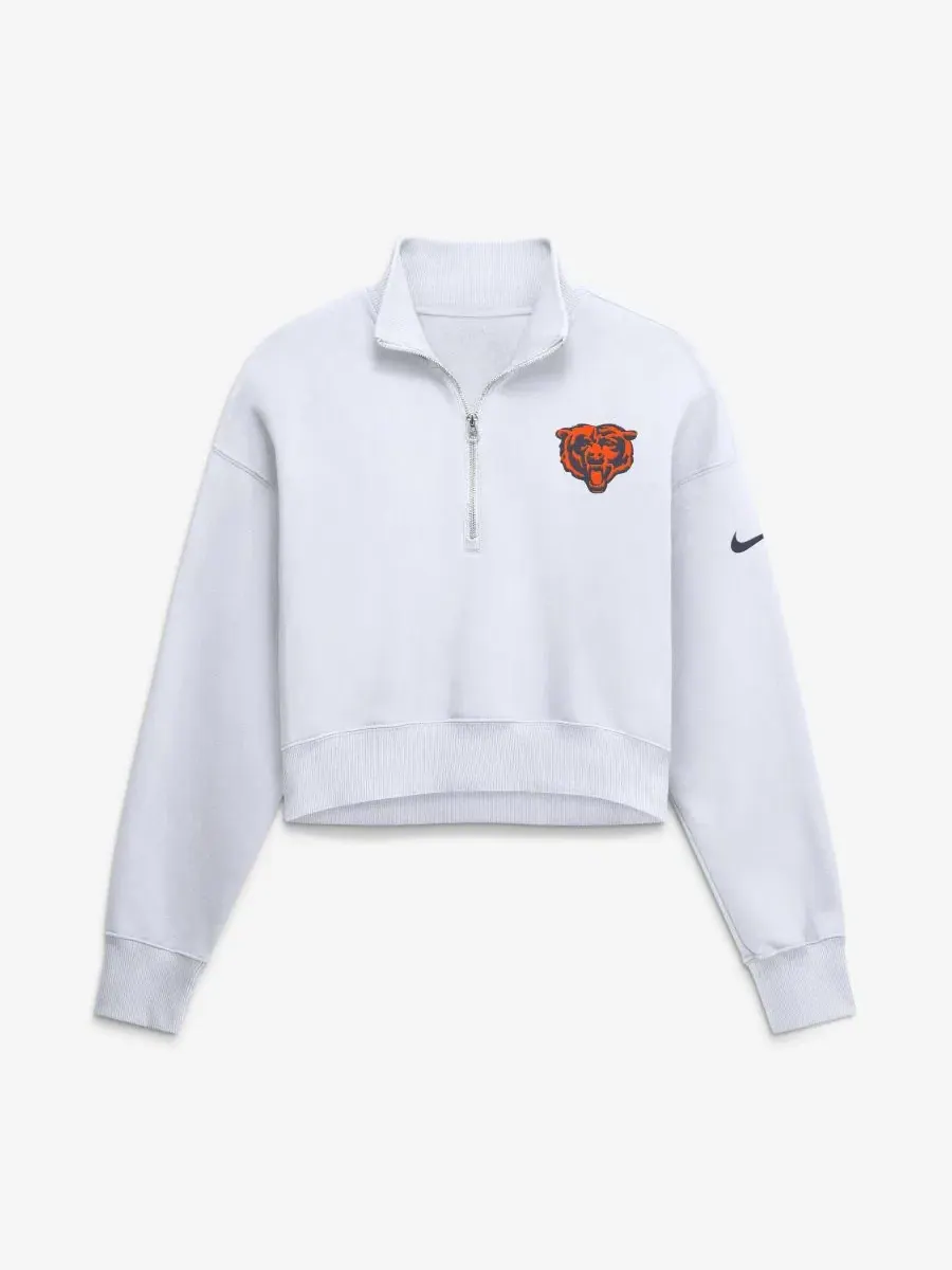 Женский оверсайз свитшот с четверть-молнией Nike Chicago Bears