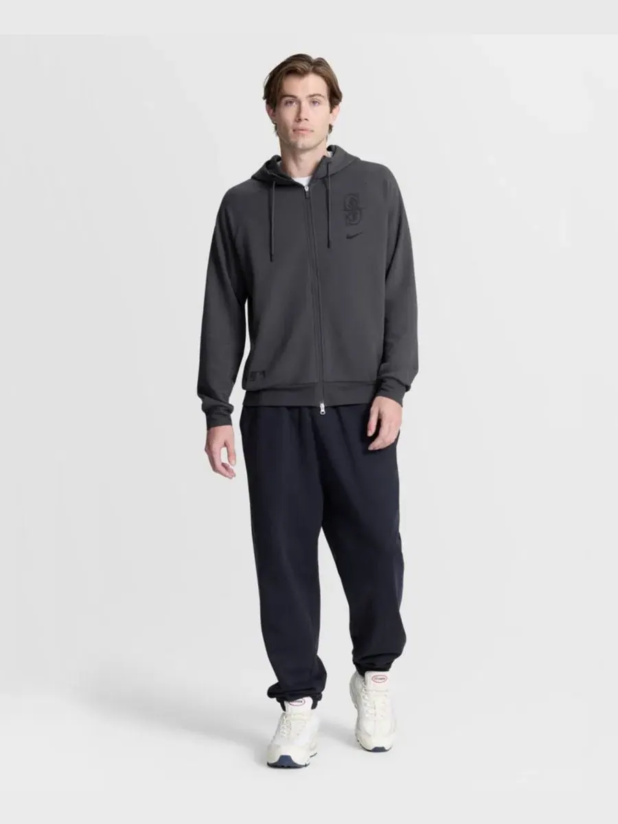 Худи с капюшоном на молнии с регланом и Dri-FIT, Anthracite Nike — изображение 4 из 4, серый
