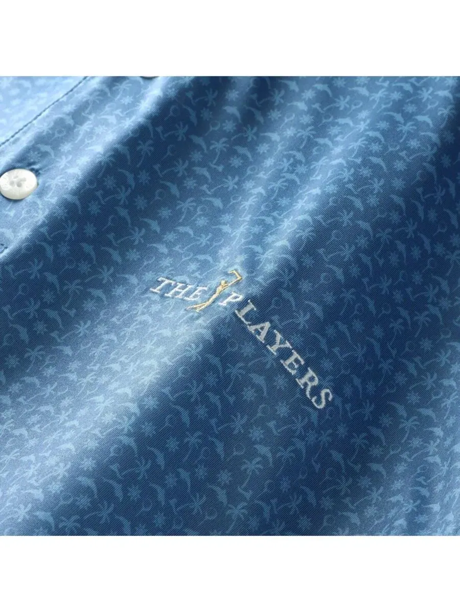 Поло для гольфа с принтом THE PLAYERS All Over Print ProDry FootJoy — изображение 3 из 3, синий