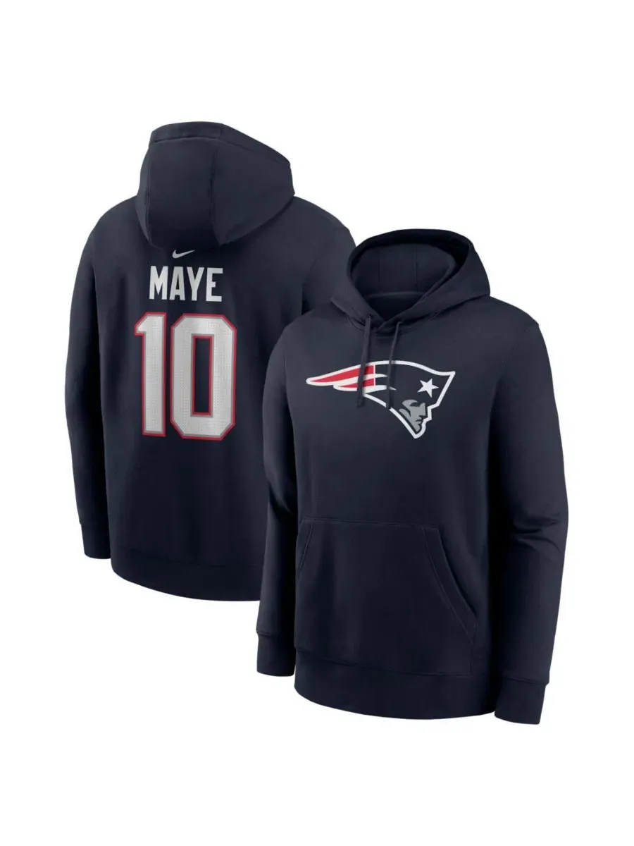 Худи с принтом Drake Maye New England Patriots Nike