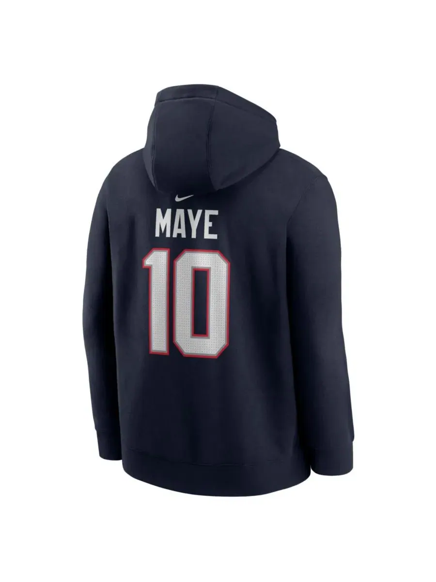 Худи с принтом Drake Maye New England Patriots Nike — изображение 3 из 3, темно-синий