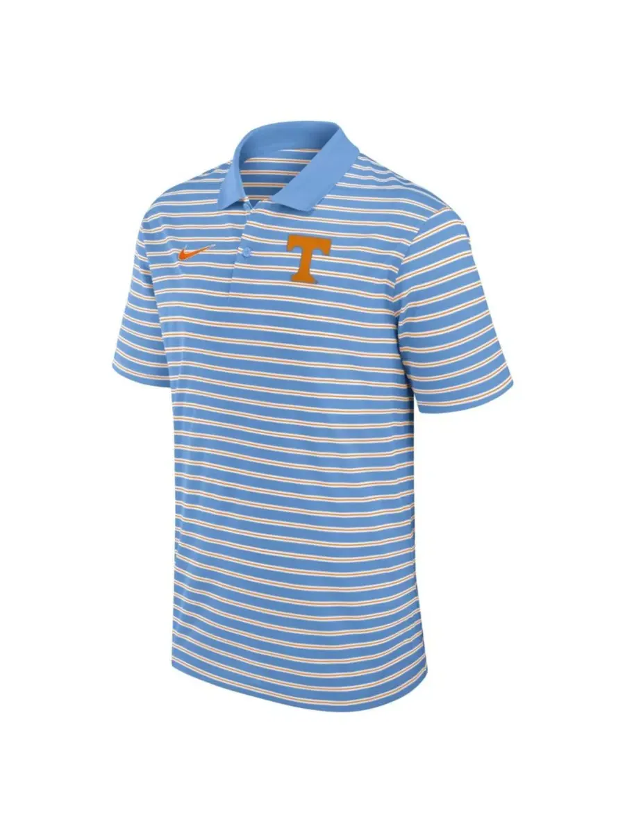 Поло Nike Tennessee Volunteers с полосками Dri-FIT — изображение 2 из 5, светлый синий белый